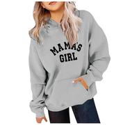 Felpe Bambina 11 Anni - Bambini E Bambine A Maniche Lunghe con Stampa A Lettere con Cappuccio Pullover Bambini Piccoli Inverno Caldo Maglione Top 3 14 Anni (Grey 7-8 Years)