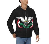 Felpe Cargo Da Uomo Con Yemen Araboemblema Nazionalegiacca In Pilecon Cerniera E Bandiera Per Allenamento In Palestra Da Uomo Alla Moda Da Lavoro E All'Aperto Cappuccio