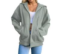 Felpe con cappuccio a maniche lunghe da donna 2025 casual con cappuccio maglioni alla moda Y2K leggeri con disegni Comfort Anime Workou Cool University Ladies Western Cute Fall Goth, Verde, L