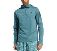 adidas Uomo Own The Run Winterized Hooded Half-Zip, Preloved Teal, M