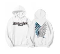 Felpe con Cappuccio Attack Anime Titan Wings of Freedom Levi Eren Erwin Armin Sasha Felpa con Cappuccio Grafica Merch Regali per Fan