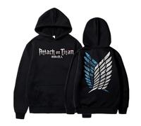 Felpe con Cappuccio Attack Anime Titan Wings of Freedom Levi Eren Erwin Armin Sasha Felpa con Cappuccio Grafica Merch Regali per Fan