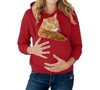 Felpe con cappuccio calde per le donne Uk Pet Pouch Pocket Felpa con cappuccio a maniche lunghe Big Solid Color Pullover Gatto Cucciolo Carino Pet Holder Felpa Casual Plain Oversize Felpa Inverno