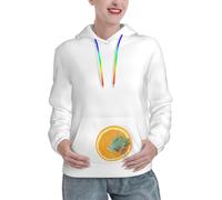 Felpe con cappuccio casual a maniche lunghe da donna con stampa 3d rana albero della pace casual vestibilità ampia felpa con cappuccio con grande tasca - moda autunno e inverno, 3D, S