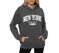Felpe con cappuccio da donna a maniche lunghe alla moda leggere con cappuccio pullover con cappuccio felpe con cappuccio top autunno top Y2K anime western vestibilità morbida tinta unita workou 2025