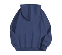Felpe con cappuccio da donna alla moda con cerniera con tasche comode anime con cappuccio maglioni per adolescenti casual coulisse tinta unita country top abiti autunno gotico Y2K Cool Essential, Blu