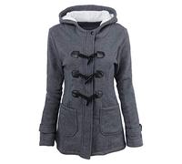 Felpe con cappuccio da donna autunno inverno addensare caldo casual Sherpa foderato cardigan in pile classico manica lunga moda bottoni corno cerniera con cappuccio trench duffle coat maglione giacca,