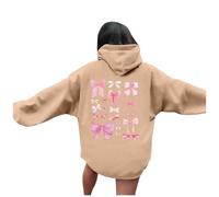 Felpe con Cappuccio da Donna Carino Stampa Top Comode Felpa per Taglie Pullover Manica Lunga Stampa Felpe a Tinta Unita Felpa Pullover Giacche Carine Oversize Adolescenti Elegante Leggero