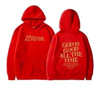 Felpe con cappuccio da donna Christian God Is Good All The Time Backwoods 2025 Lettera Gesù casual con cappuccio Faith Soft Comfort Graphic Maglioni a maniche lunghe Essential Religious Pray The Lord