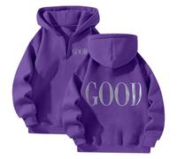 Felpe con cappuccio da donna Christian Good Funny Fall Loose Jesus Felpa con cappuccio Trust In The Lord Plain Loose Fit Casual Atletico con cappuccio Maglioni I Love Jesus Religious 2025, Viola scuro