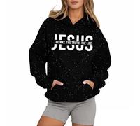 Felpe con cappuccio da donna Christian Jesus The Way The Truth and The Life Cute Fashion Graphic con cappuccio Vestiti con cappuccio I Love Jesus Soft 2025 Lettera Casual Pullover Felpe con disegni