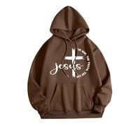 Felpe con cappuccio da donna Christian Jesus The Way The Truth and The Life Y2K Casual Cartoon Pullover Felpe Fede Moda Lettera grafica con cappuccio Abiti Vestibilità ampia Cool Dio religioso
