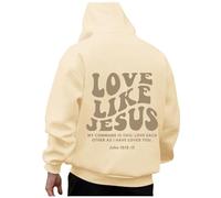 Felpe con cappuccio da donna Christian Love Like Jesus Y2K con cappuccio grafica vestiti con cappuccio Trust In The Lord Fashion Letter Maglioni vestibilità ampia Dio Fede Western Comfort Preppy