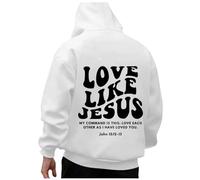 Felpe con cappuccio da donna Christian Love Like Jesus Y2K con cappuccio grafica vestiti con cappuccio Trust In The Lord Fashion Letter Maglioni vestibilità ampia Dio Fede Western Comfort Preppy