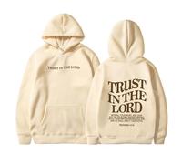 Felpe con cappuccio da donna Christian Trust In The Lord Comfort con cappuccio con grafica Gesù Maglioni Faith Leggeri Vestibilità ampia Foderato in pile Manica Lunga Trendy Lettera Top Cool God Y2K