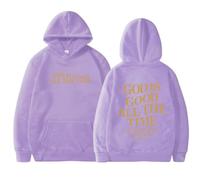 Felpe con cappuccio da donna con cappuccio con scritta "Gesus God Is Good All The Time" con cappuccio Christian Essential con cappuccio Pullover Felpe con cappuccio I Love Jesus Workou Casual Lettera
