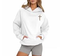 Felpe con cappuccio da donna con scritta "Gesù vivente prova di un amorevole Dio" Comfort Christian Personalizzato Top con cappuccio Faith Y2K Casual Graphic Letter Pullover Felpe con cappuccio