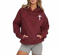 Felpe con cappuccio da donna con scritta "Gesù vivente prova di un amorevole Dio" Comfort Christian Personalizzato Top con cappuccio Faith Y2K Casual Graphic Letter Pullover Felpe con cappuccio