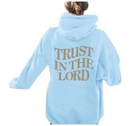 Felpe con cappuccio da donna con scritta "Jesus Trust In The Lord" e grafica cristiana Y2K vintage con cappuccio Pray The Lord felpe per adolescenti a maniche lunghe con disegni top Faith God Outfits