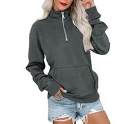 Felpe con cappuccio da donna elasticizzate con zip con cappuccio da donna rilassate in tinta unita felpe da donna UK Ladies Zip Up Plain Felpe con cappuccio cardigan top maniche lunghe abbigliamento