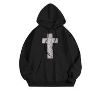 Felpe con cappuccio da donna, estive, leggere, con grafica Gesù, alla moda, morbida, con cappuccio, per adolescenti, casual, con cappuccio, abbigliamento religioso, pregare il signore, abbigliamento