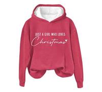 Felpe con cappuccio da donna, felpe da donna UK, felpa con cappuccio casual a maniche lunghe con cappuccio con stampa a cuore felpa con cappuccio per ragazze adolescenti, A003 Rosa acceso, XL