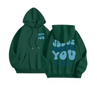 Felpe con cappuccio da donna Gesù Gesù Gesù ti ama Gioventù Autunno Cristiano Alla Moda Abiti con cappuccio Pregare Il Signore Divertente Comfort Grafica Casual Vestibilità Larga Lettera Felpe Goth