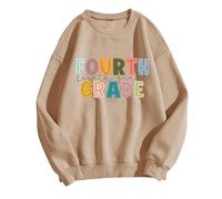 Felpe con cappuccio da donna girocollo grafica SLP camicia linguaggio parlato patologo autunno felpe con cappuccio, cachi, XXL