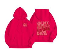 Felpe con cappuccio da donna in My Sweet Sixteen Era Lettera Stampa Coulisse Felpa con Cappuccio con Tasca Y2K Vestiti per ragazze adolescenti, Rosso, L