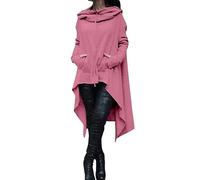 Felpe con cappuccio da donna per la scuola, morbide e comode, casual, con cappuccio, con tasche, vestibilità comoda, con coulisse, tinta unita, invernale, caldo, in pile, con cerniera, abbigliamento