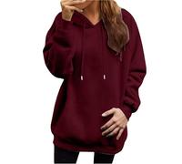 Felpe con cappuccio da donna UK Toasty Ladies Hoodie elastico oversize felpa con cappuccio donna trendy felpe con cappuccio da donna abbigliamento da donna City Exploring Comfort Running Easy Wine