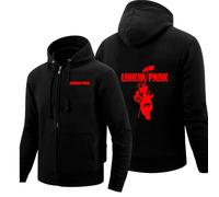 Felpe con Cappuccio da Uomo 2025 per Linkin Park Felpa con Cappuccio a Maniche Lunghe con Stampa Cardigan Giacche Casual con Coulisse Felpa con Cappuccio con Cerniera Maglioni,D-M