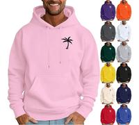 Felpe con cappuccio da uomo alla moda con pinte pullover oversize felpe con cappuccio con stampa palma autunno a maniche lunghe felpe in lana comode foderate in pile maglione con cappuccio top inverno
