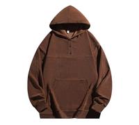 Felpe con cappuccio da uomo autunno manica lunga con cappuccio con tasca pulsante Dwon Pullover Top tinta unita Felpe abbigliamento casual, Felpe con cappuccio da uomo, XXL
