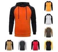 Felpe con cappuccio da uomo con cappuccio patchwork da uomo a blocchi di colore felpe pullover a maniche lunghe con coulisse casual designer felpa con cappuccio con tasca a marsupio abbigliamento