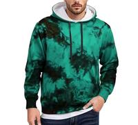 Felpe con cappuccio da uomo con disegni trendy tie dye pullover felpe con cappuccio leggero comfort vestiti tinta unita con cappuccio Workou Country Y2K personalizzato Loose Fit College Mens felpe con