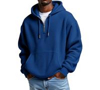 Felpe con cappuccio da uomo con zip a quarto e waffle felpe con cappuccio leggere traspiranti da palestra felpe con cappuccio moda allenamento palestra pullover con cappuccio tinta unita polsino a