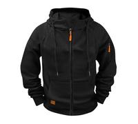 Felpe con cappuccio da uomo Felpa con cappuccio a maniche lunghe Pullover Top con coulisse Felpa da lavoro in pile Felpa leggera Maglioni Activewear Comodi pullover da trekking, Nero , 4XL