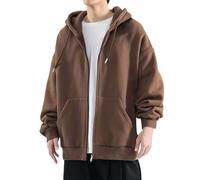 Felpe con cappuccio da uomo, leggera tinta unita con cappuccio con coulisse casual vintage felpa con cappuccio a maniche lunghe capispalla con cappuccio alla moda coppia loungewear vestibilità ampia