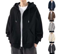Felpe con cappuccio da uomo, leggera tinta unita con cappuccio con coulisse casual vintage felpa con cappuccio a maniche lunghe capispalla con cappuccio alla moda coppia loungewear vestibilità ampia