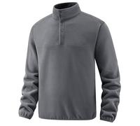Felpe con cappuccio da uomo per allenamento palestra con zip per uomo autunno e inverno a maniche lunghe camicia senza cappuccio Stand Up collare maglione top all'aperto mezza zip maglione camicia
