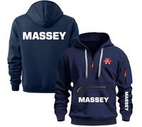Felpe con Cappuccio da Uomo Pullover con Zip 1/4 per M.a.SS.EY Felpa da Allenamento A Maniche Lunghe con Grafica A Tinta Unita E Tasche Top da Esterno B7 L