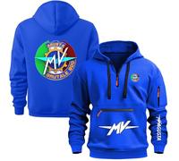 Felpe con Cappuccio da Uomo Pullover con Zip 1/4 per M.v Felpa da Allenamento A Maniche Lunghe con Grafica A Tinta Unita E Tasche Top da Esterno A2 3XL