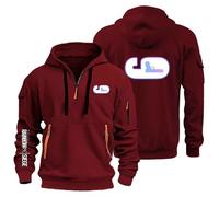 Felpe Con Cappuccio Da Uomo Pullover Con Zip A Quarto Di Dollaro Per R.a.in.bo.w S.ix S.ie.g.e Felpa Con Cappuccio A Manica Lunga Per L'allenamento E La Corsa Con Tasche Multiple All'ape Red-1 Medium