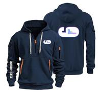 Felpe Con Cappuccio Da Uomo Pullover Con Zip A Quarto Di Dollaro Per R.a.in.bo.w S.ix S.ie.g.e Felpa Con Cappuccio A Manica Lunga Per L'allenamento E La Corsa Con Tasche Multiple All'ape Navy-1 Samll