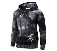 Felpe con cappuccio da uomo tie dye con cappuccio inverno autunno maniche lunghe felpe termiche pullover casual top 2025 vestiti hippie, Felpe con cappuccio nere per uomo, XXL