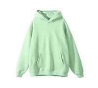 Felpe con cappuccio da uomo tinta unita con cappuccio con tasca a maniche lunghe in pile felpe invernali autunno pullover top vestiti Y2K, Felpe con cappuccio verde menta per uomo, XL
