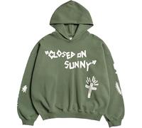 Felpe con cappuccio da uomo Travis Felpa Hip Hop Y2k Maglione Hip Hop Giacca grande da donna per primavera e autunno Maglione a maniche lunghe Abbigliamento urbano, Verde, L