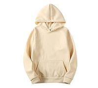 Felpe con cappuccio da uomo UK, pullover termico con cappuccio, felpa con cappuccio in pile leggero, casual vestibilità ampia con tasche, top con cappuccio sportivo intelligente, tinta unita, felpe