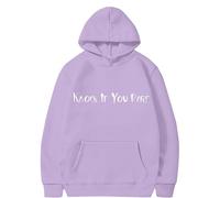 Felpe con cappuccio di Halloween per le donne Knock If You Pare Tasche stampate Top con cappuccio Felpe Felpa Costumi da donna per adulti Abiti 2025, Viola, XL